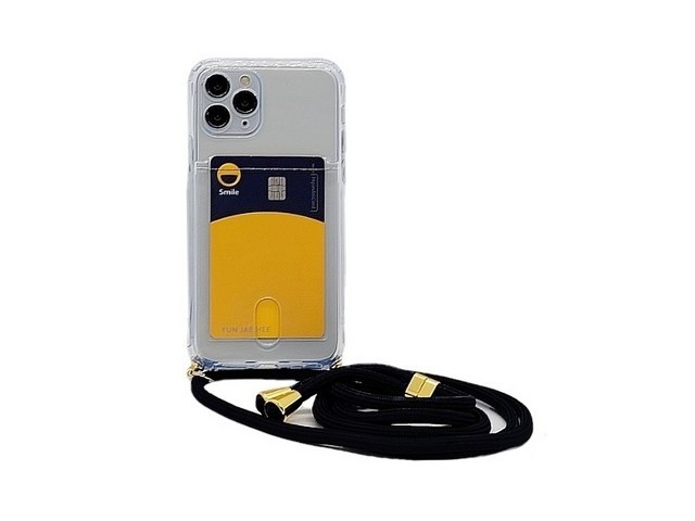 [아이폰12 목걸이 키즈 케이스] 소중한 구매 워너프 목걸이 스트랩 카드 투명 휴대폰 케이스