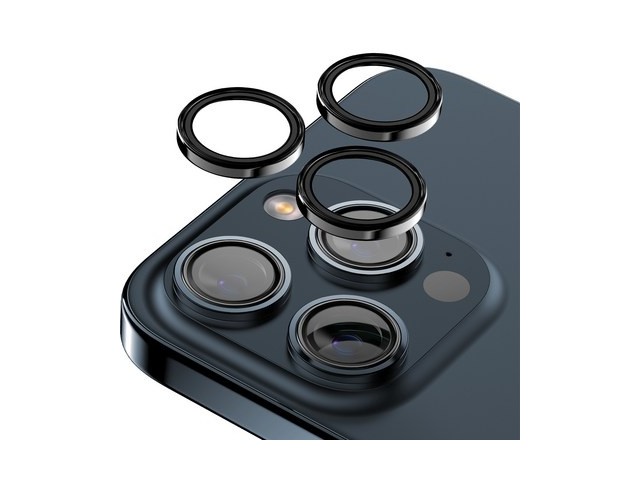 [아이폰 15 pro 카메라 보호필름] 놓치지 마세요 케이엠디자인 강화유리 메탈링 카메라 렌즈 보호필름 1세트